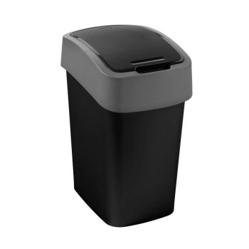   Curver Pacific Flip Bin billenő fedeles szemetes - 45 L - fekete/szürke