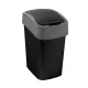 Curver Pacific Flip Bin billenő fedeles szemetes - 45 L - fekete/szürke