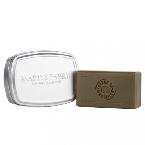 Marius Fabre Marseille szappan - 100 g,  alumínium szappantartó dobozban
