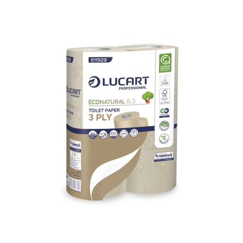 Lucart újrahasznosított wc-papír - 3 rétegű, 6 tekercs (EcoNatural 6.3)