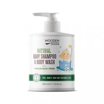   Wooden Spoon Natural - Baba sampon és tusfürdő - illatmentes - 300 ml