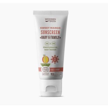   Wooden Spoon Bio naptej és testápoló mangóval SPF50 - 100 ml
