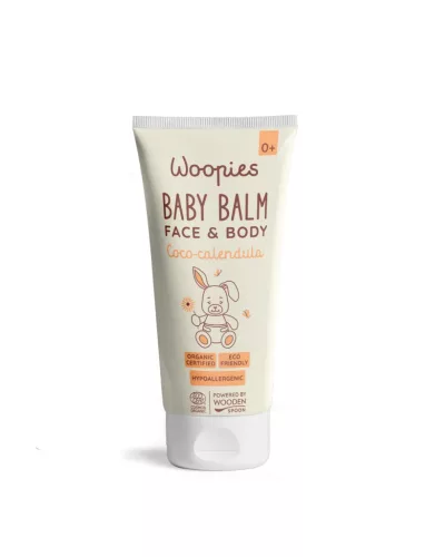 Wooden Spoon Woopies Bio baba balzsam arcra és testre - kókusz, körömvirág - 100 ml