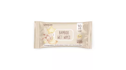 Wooden Spoon Woopies Nedves törlőkendő bambuszból - 10 db