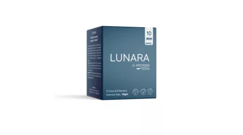 Wooden Spoon Lunara Bambusz tisztasági betét - szárnyas, éjszakai - 10 db 