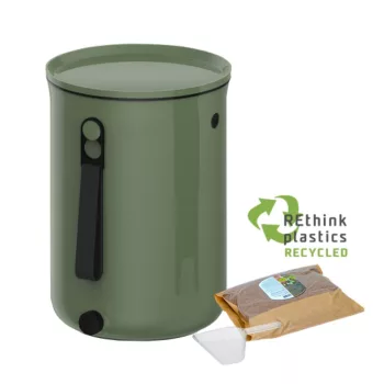   Bokashi Organko 2 konyhai mini komposztáló + 1 kg starter - Olive