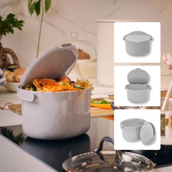   Bokashi Organko Daily Konyhai zöldhulladék, komposzt tároló - szürke