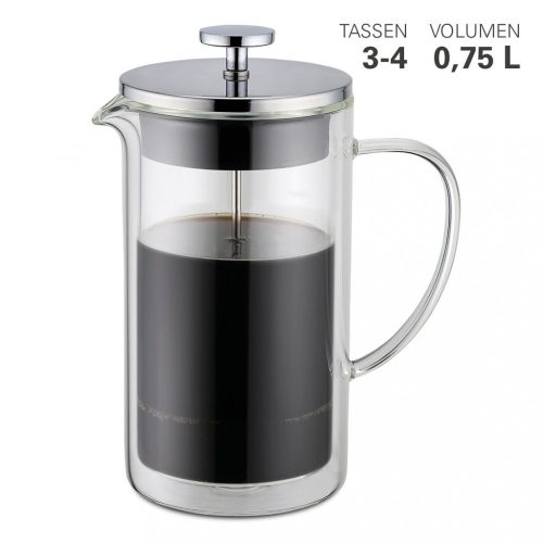 WEIS duplafalú french press kávékészítő, teakészítő - 750 ml