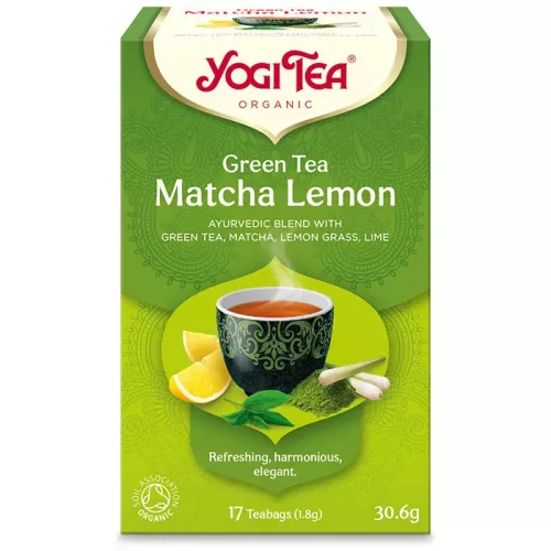 Yogi Tea Zöld tea matchával és citrommal bio tea (17 filter)