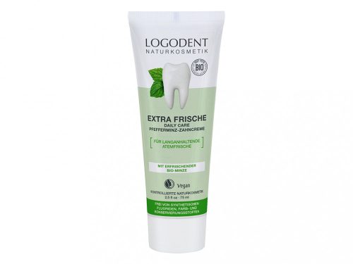 Logodent Extra Fresh Daily care fogkrém bio borsmentával - fluoridmentes - 75 ml