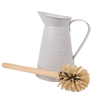   Redecker cserélhető fejű WC-kefe, fém kanna formájú tartóban