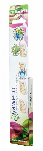 Yaweco cserélhető pótfejek fogkeféhez - természetes sörtével - kemény (4 db)