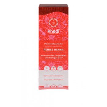   Khadi növényi hajfestő por - Élénkvörös, 100% Henna-tartalommal - 100 g