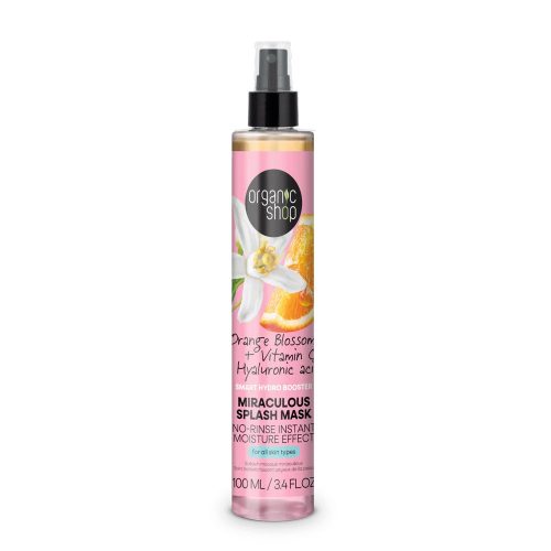 Organic Shop “Miraculous Splash Mask” narancsvirággal C-vitaminnal és hialuronsavval - 100 ml