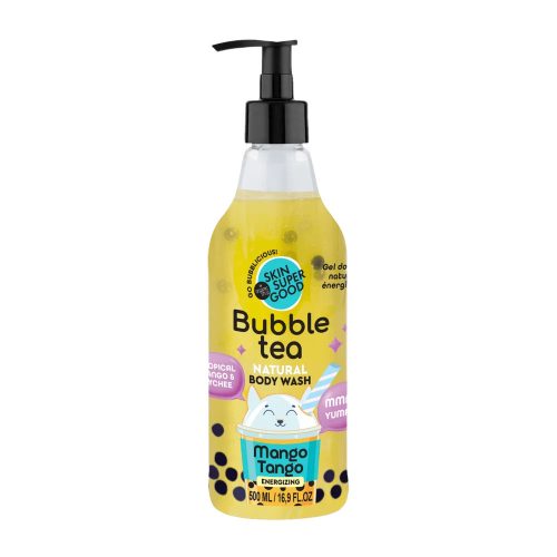 Skin super Good Bubble Tee “Mango Tango” energetizáló tusfürdő mangóval és licsivel - 500 ml