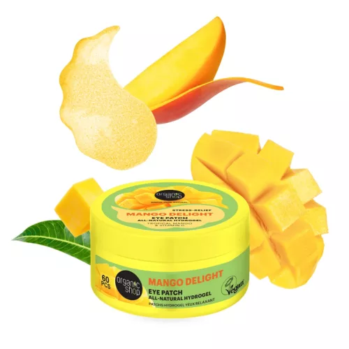 Organic Shop Természetes hidrogél szemmaszk trópusi mangóval és C-vitaminnal - 60 db