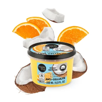   Organic Shop “Anti-Cellulite” tengeri sós testradír kókusszal és naranccsal - 250 ml