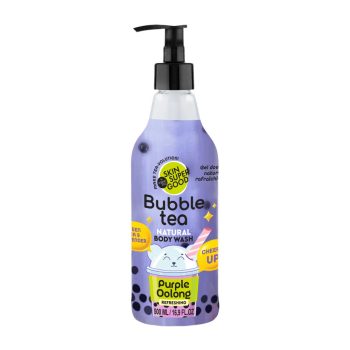   Skin Super Good Bubble Tea "Purple Oolong" frissítő tusfürdő zöld teával és levendulával  - 500 ml (kifutó)