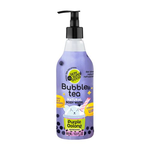 Skin Super Good Bubble Tea "Purple Oolong" frissítő tusfürdő zöld teával és levendulával  - 500 ml
