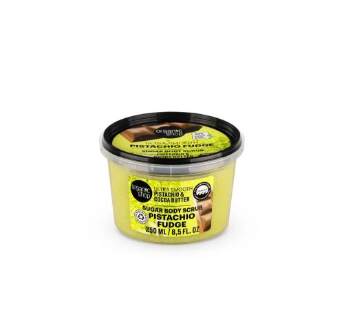 Organic Shop “Pisztáciakaramell” Kisimító testradír pisztáciával és kakaóvajjal - 250ml