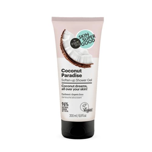 Skin Super Good „Coconut Paradise” puhító tusfürdő gél - 200 ml