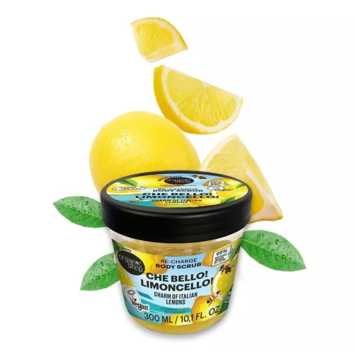 Organic Shop “Che Bello! Limoncello!” Energetizáló testradír olasz citrommal - 300 ml