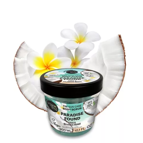 Organic Shop “Paradise found!“ Bőrápoló testradír kókusszal és monoival - 300 ml