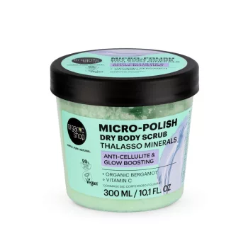   Organic Shop „Mikropolír” száraz testradír Thalasso ásványokkal - 300 ml