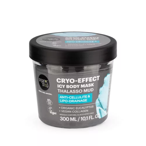 Organic Shop „Cryo-hatás” hűsítő jeges testpakolás Thalasso iszappal - 300 ml