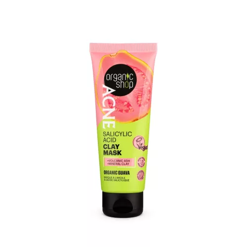 Organic Shop ACNE Szalicilsavas agyagmaszk bio guavával - 75 ml