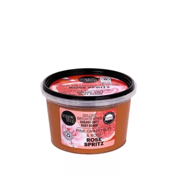   Organic Shop Rose Spritz Luxus ragyogásfokozó testradír grapefruittal és rózsával - 250 ml