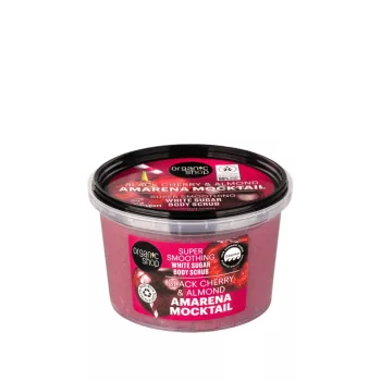   Organic Shop "Amarena Mocktail" Bőrkisimító testradír meggyel és mandulával - 250 ml