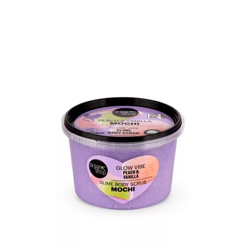 Organic Shop "Mochi"Slime testradír őszibarackkal és vaníliával - 250 ml