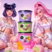 Organic Shop "Rágógumi"Slime testradír eperrel és mentával - 250 ml