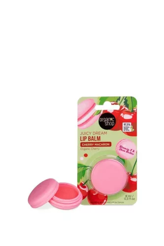 Organic Shop "Cseresznyés macaron” ajakbalzsam - 8 ml