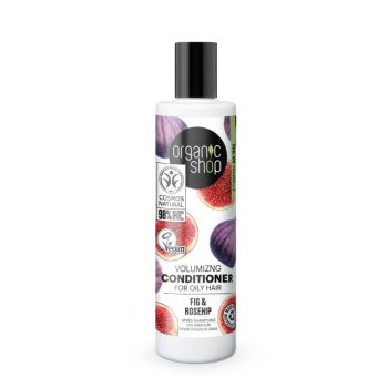  Organic Shop Volumennövelő kondicionáló zsíros hajra fügével és csipkebogyóval - 280 ml