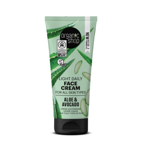 Organic Shop Könnyű arckrém aloe verával és avokádóval - 50 ml