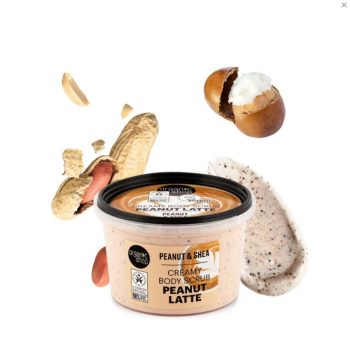   Organic Shop Peanut Latte krémes testradír mogyoróval és shea vajjal - 250 ml