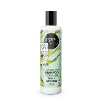   Organic Shop Erősítő és hajhullás elleni sampon algával és citromfűvel - 280ml