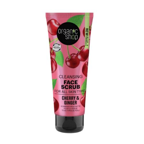 Organic Shop Tisztító arcradír - Gyömbéres cseresznye - 75ml
