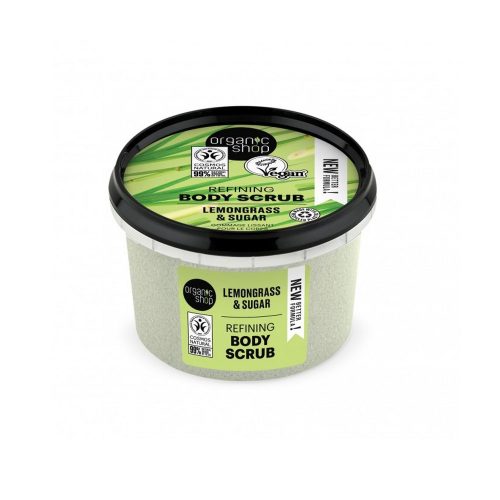 Organic Shop Finomító testradír  citromfűvel és cukorral - 250 ml