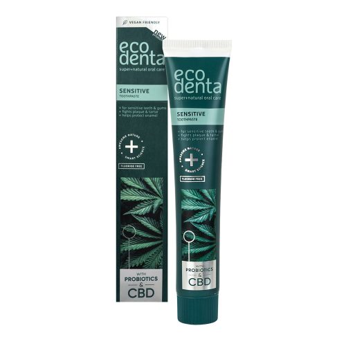 Ecodenta fogkrém - érzékeny fogakra és ínyre, CBD-vel, fluoridmentes, 75 ml
