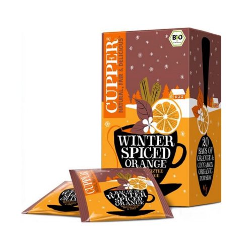 CUPPER Téli Fűszeres narancsos bio tea - Karácsonyi limitált kiadás (20 filter)