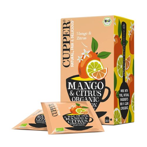 CUPPER Mango & Citrus bio gyümölcstea (20 filter)