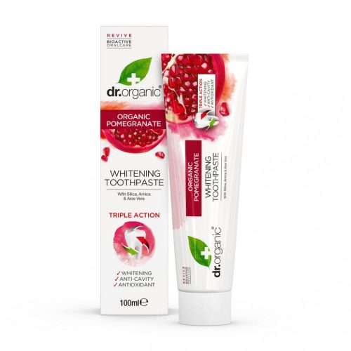Dr. Organic Fogkrém bio gránátalmával, fluoriddal