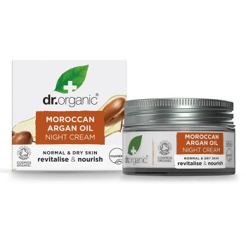   Dr. Organic Éjszakai arckrém bio marokkói argánolajjal - 50 ml