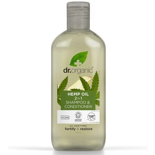 Dr. Organic 2 az 1-ben Sampon és hajkondicionáló bio kendermagolajjal - 265 ml