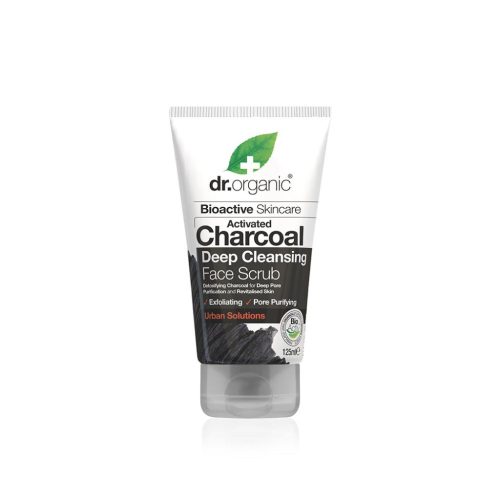 Dr. Organic Mélytiszító arcradír aktív szénnel - 125 ml