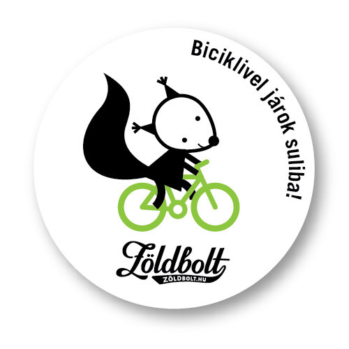 Biciklivel járok suliba! - matrica