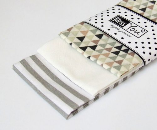BlessYou textil zsebkendők - S méret - "geometria mintás"